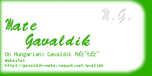 mate gavaldik business card